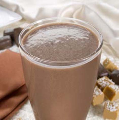 low carb diet chocolate salted caramel shake or pudding