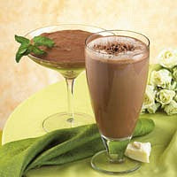 Low carb diet chocolate mint shake